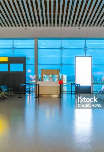 Inside view of airport waiting hall